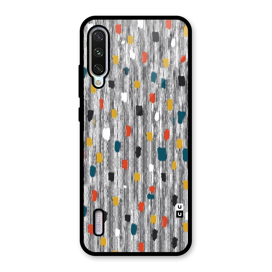 Single Paint Pattern Glass Back Case for Mi A3