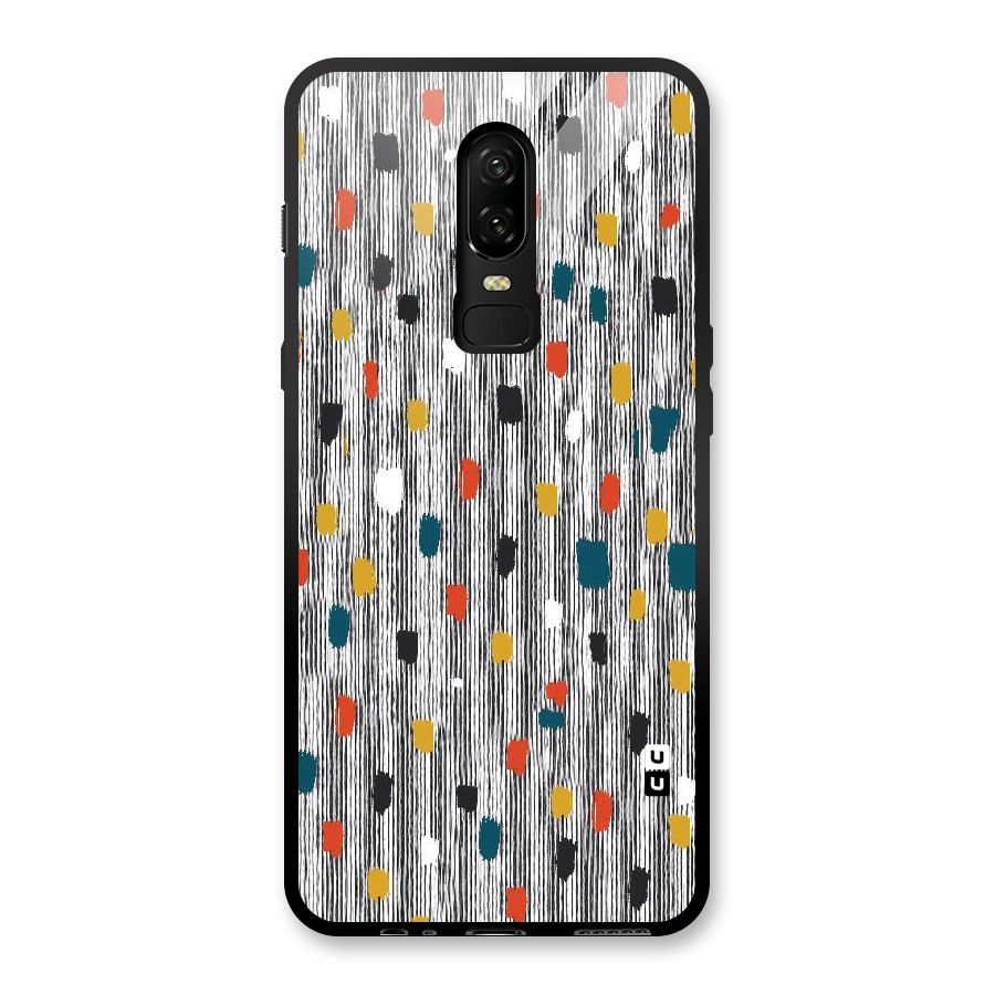 Single Paint Pattern Glass Back Case for OnePlus 6