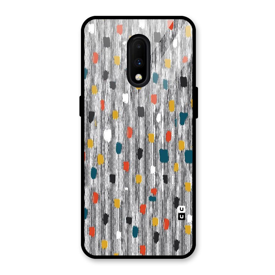Single Paint Pattern Glass Back Case for OnePlus 7
