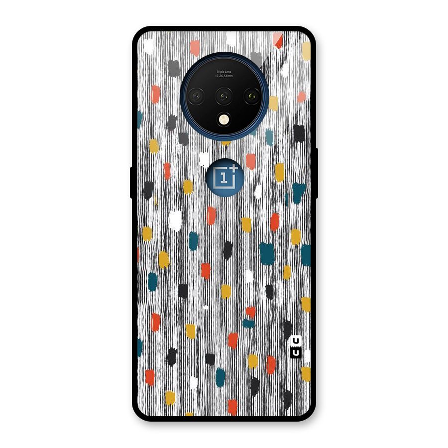 Single Paint Pattern Glass Back Case for OnePlus 7T