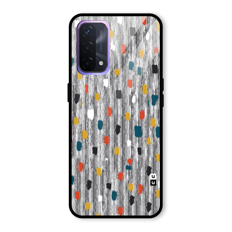Single Paint Pattern Glass Back Case for Oppo A74 5G