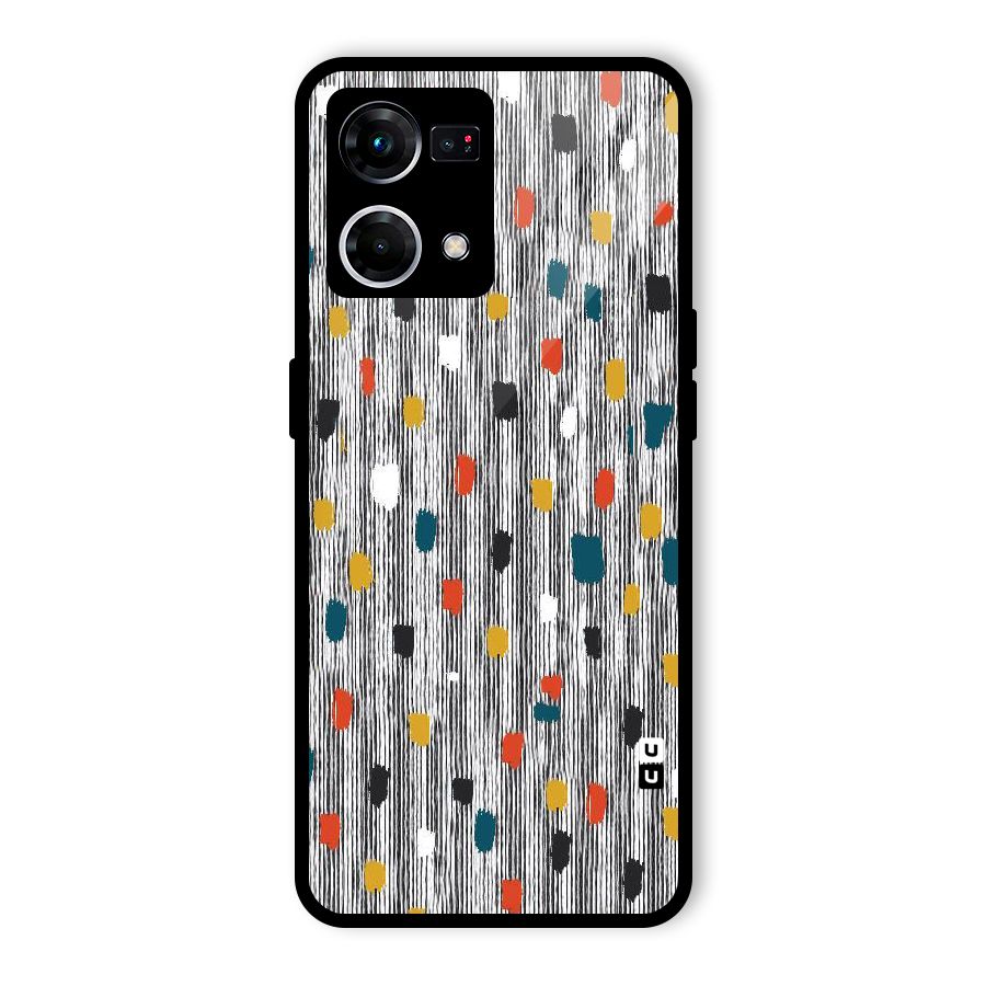 Single Paint Pattern Glass Back Case for Oppo F21 Pro 4G