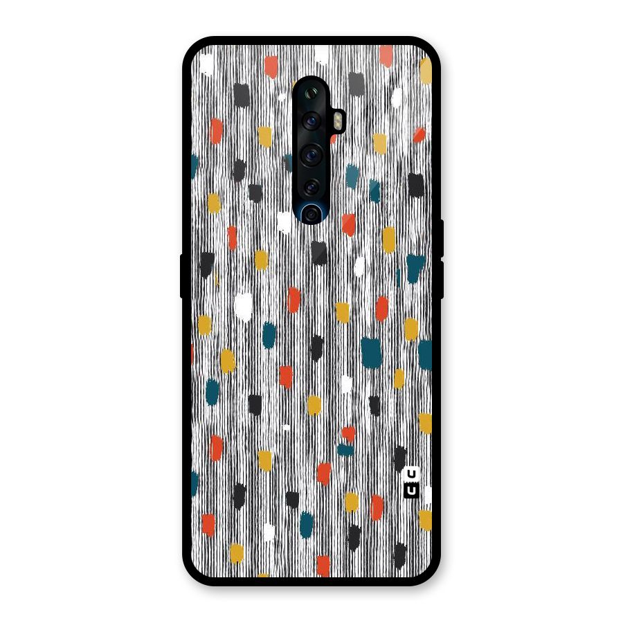 Single Paint Pattern Glass Back Case for Oppo Reno2 Z