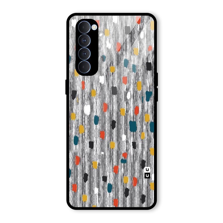 Single Paint Pattern Glass Back Case for Oppo Reno4 Pro