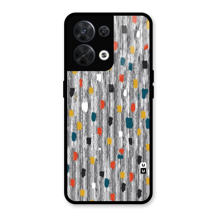 Single Paint Pattern Glass Back Case for Oppo Reno8 5G