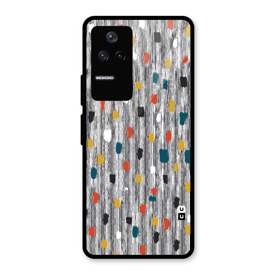Single Paint Pattern Glass Back Case for Poco F4 5G