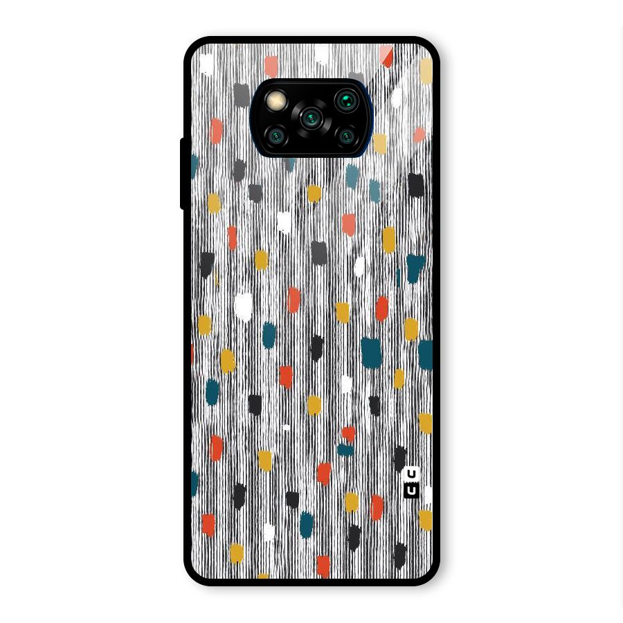 Single Paint Pattern Glass Back Case for Poco X3 Pro