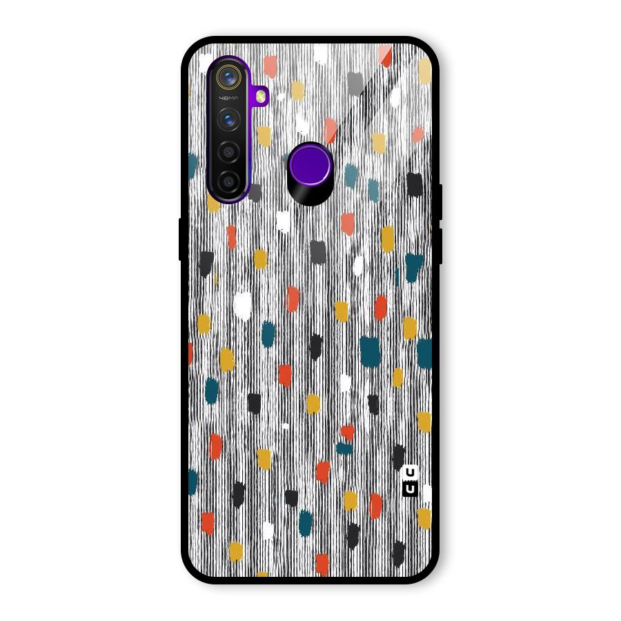 Single Paint Pattern Glass Back Case for Realme 5 Pro