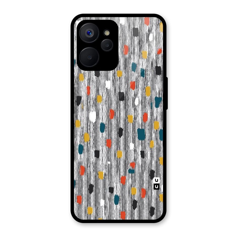 Single Paint Pattern Glass Back Case for Realme 9i 5G