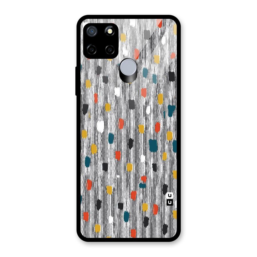 Single Paint Pattern Glass Back Case for Realme C15
