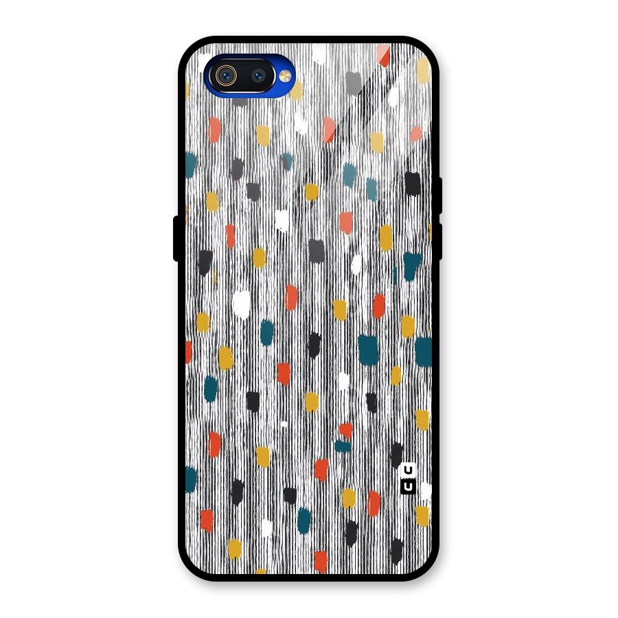 Single Paint Pattern Glass Back Case for Realme C2