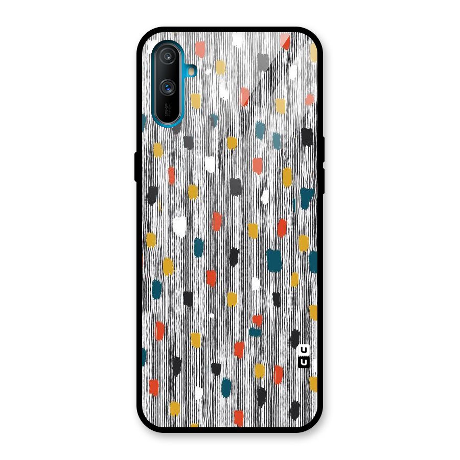 Single Paint Pattern Glass Back Case for Realme C3