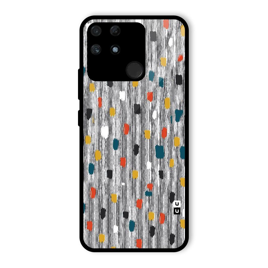 Single Paint Pattern Glass Back Case for Realme Narzo 50A