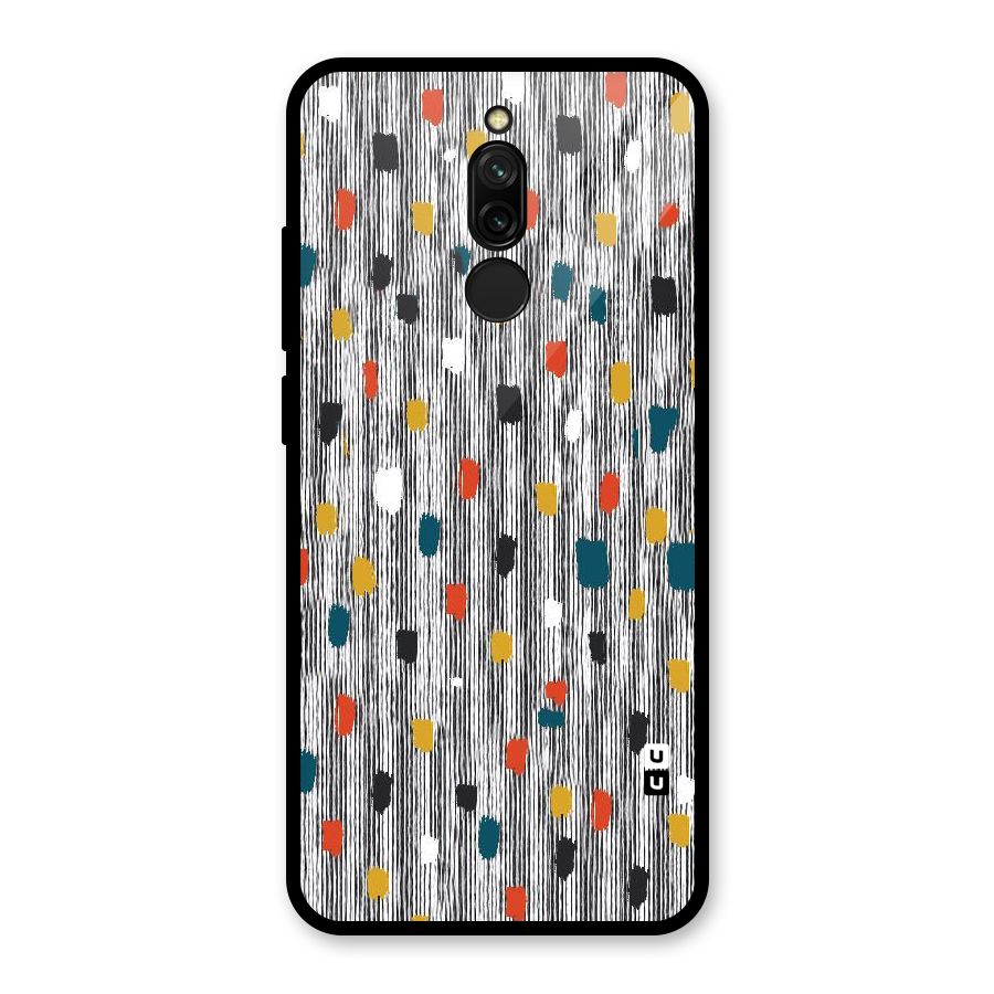 Single Paint Pattern Glass Back Case for Redmi 8