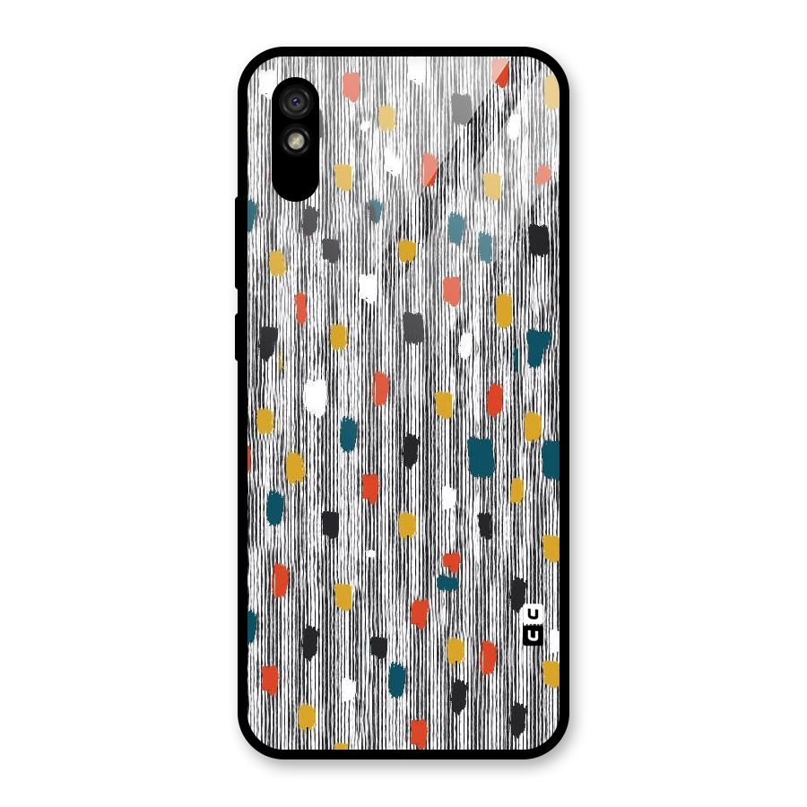 Single Paint Pattern Glass Back Case for Redmi 9A