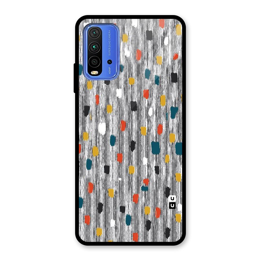 Single Paint Pattern Glass Back Case for Redmi 9 Power