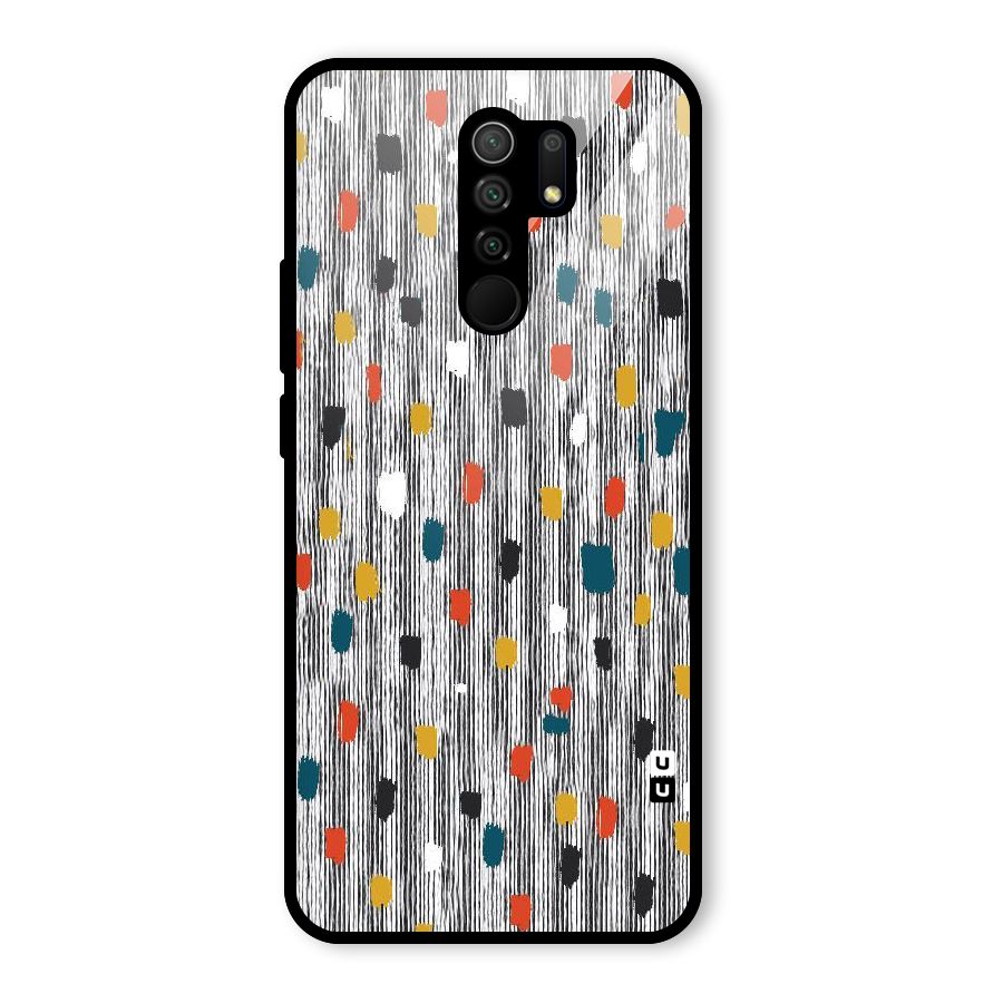 Single Paint Pattern Glass Back Case for Redmi 9 Prime