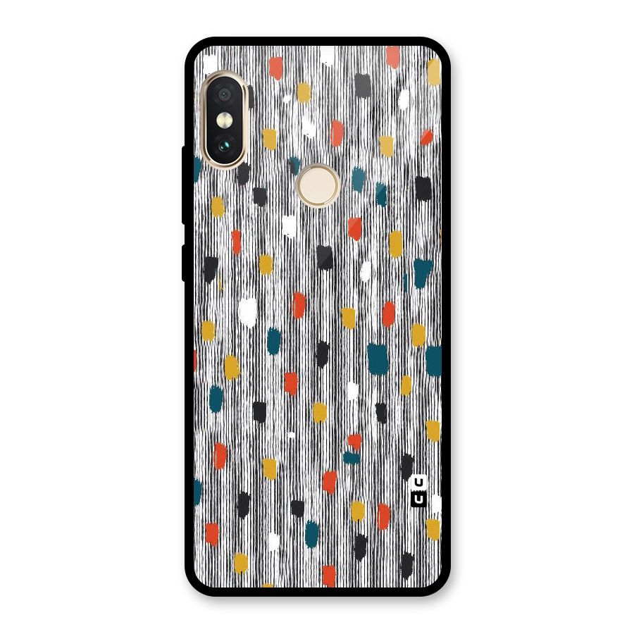 Single Paint Pattern Glass Back Case for Redmi Note 5 Pro