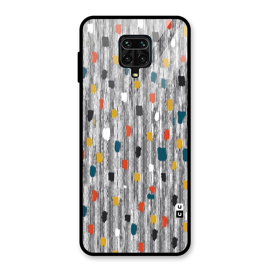Single Paint Pattern Glass Back Case for Redmi Note 9 Pro