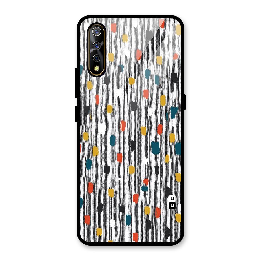 Single Paint Pattern Glass Back Case for Vivo S1