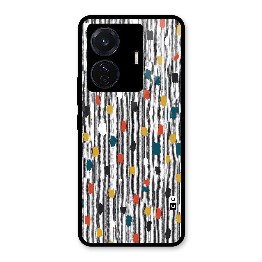 Single Paint Pattern Glass Back Case for Vivo T1 Pro