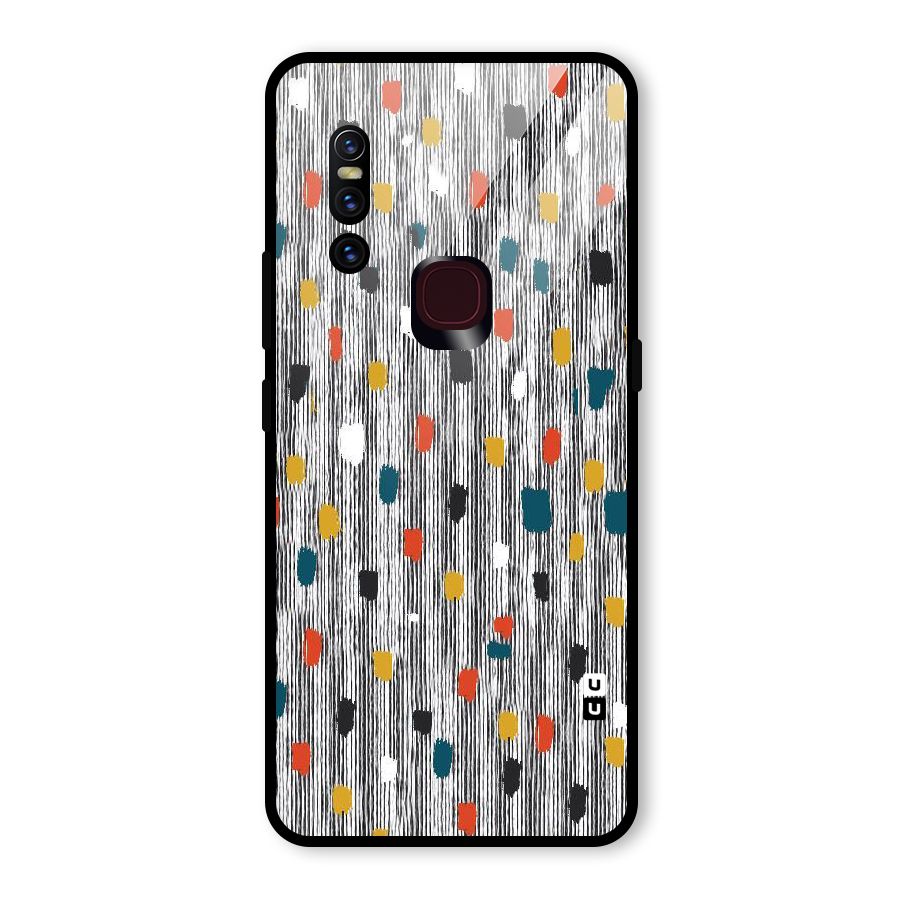 Single Paint Pattern Glass Back Case for Vivo V15