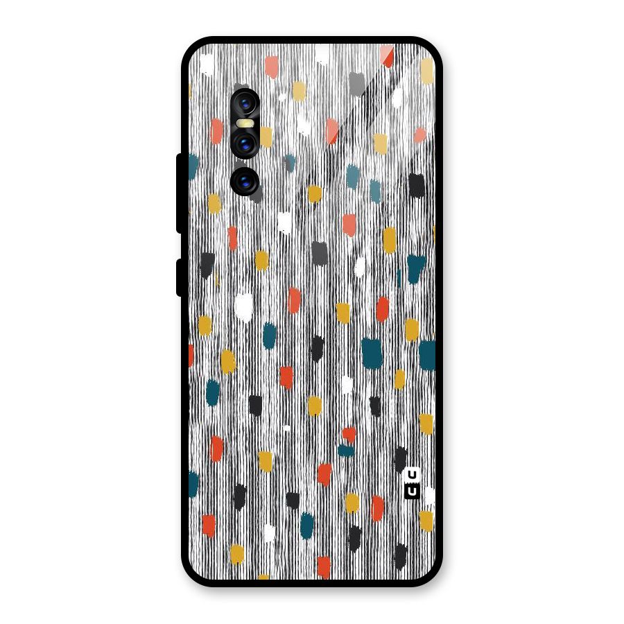 Single Paint Pattern Glass Back Case for Vivo V15 Pro