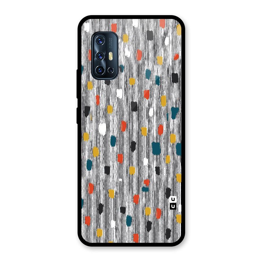 Single Paint Pattern Glass Back Case for Vivo V17