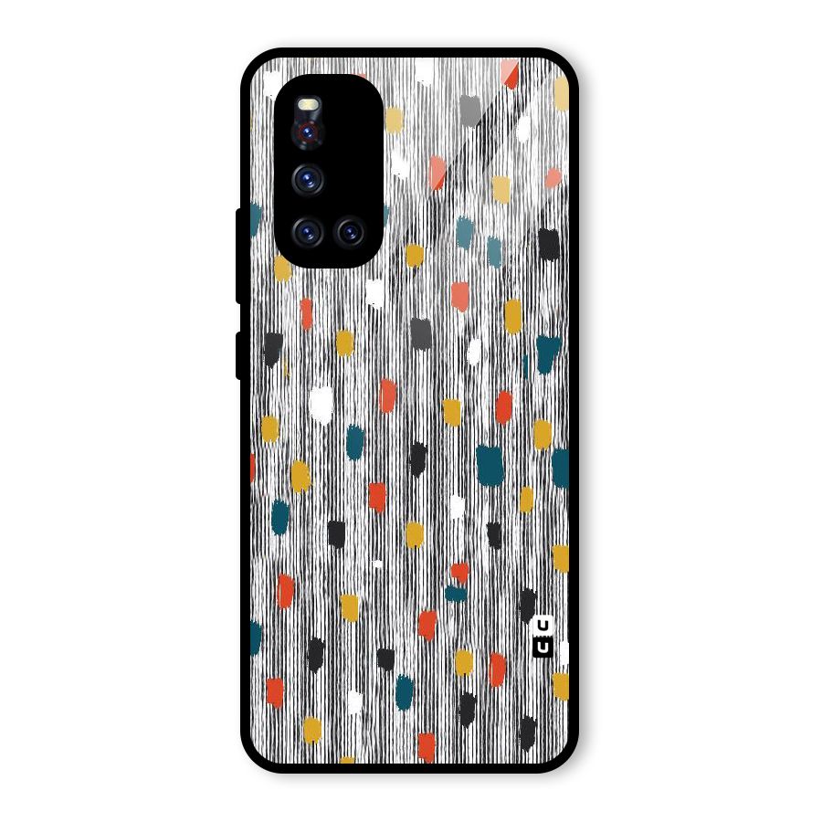 Single Paint Pattern Glass Back Case for Vivo V19
