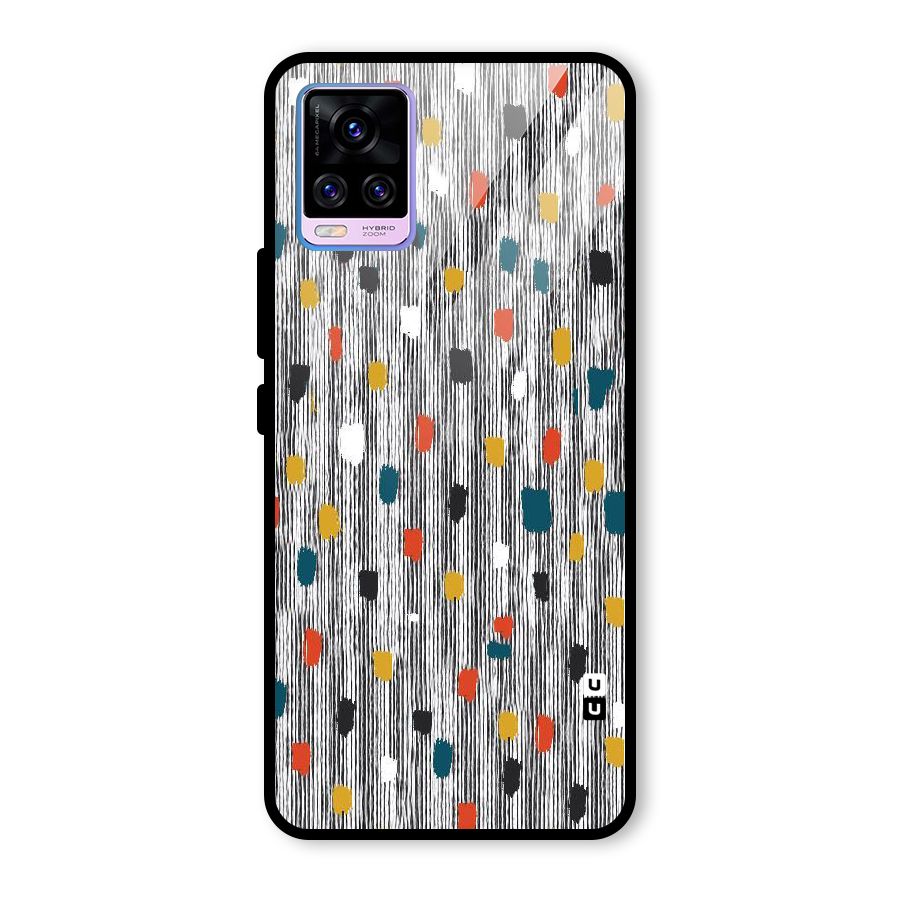 Single Paint Pattern Glass Back Case for Vivo V20 Pro