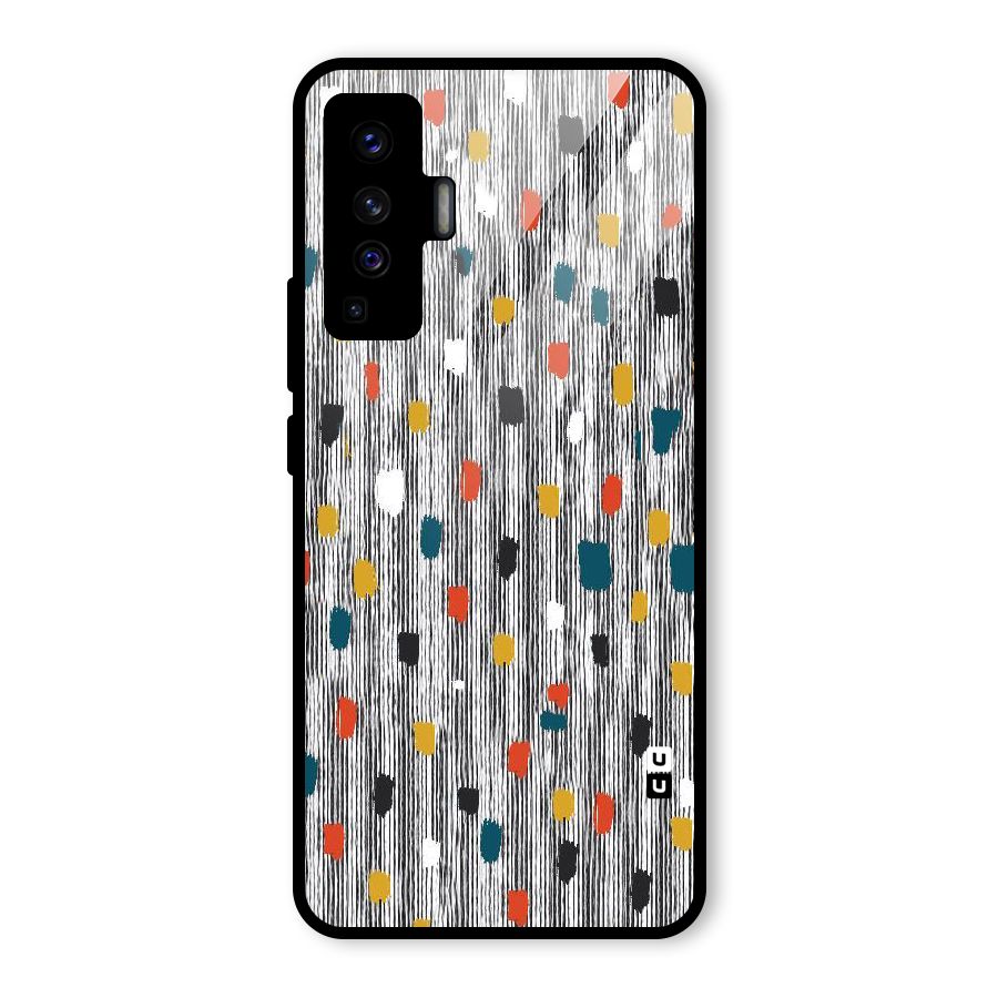 Single Paint Pattern Glass Back Case for Vivo X50