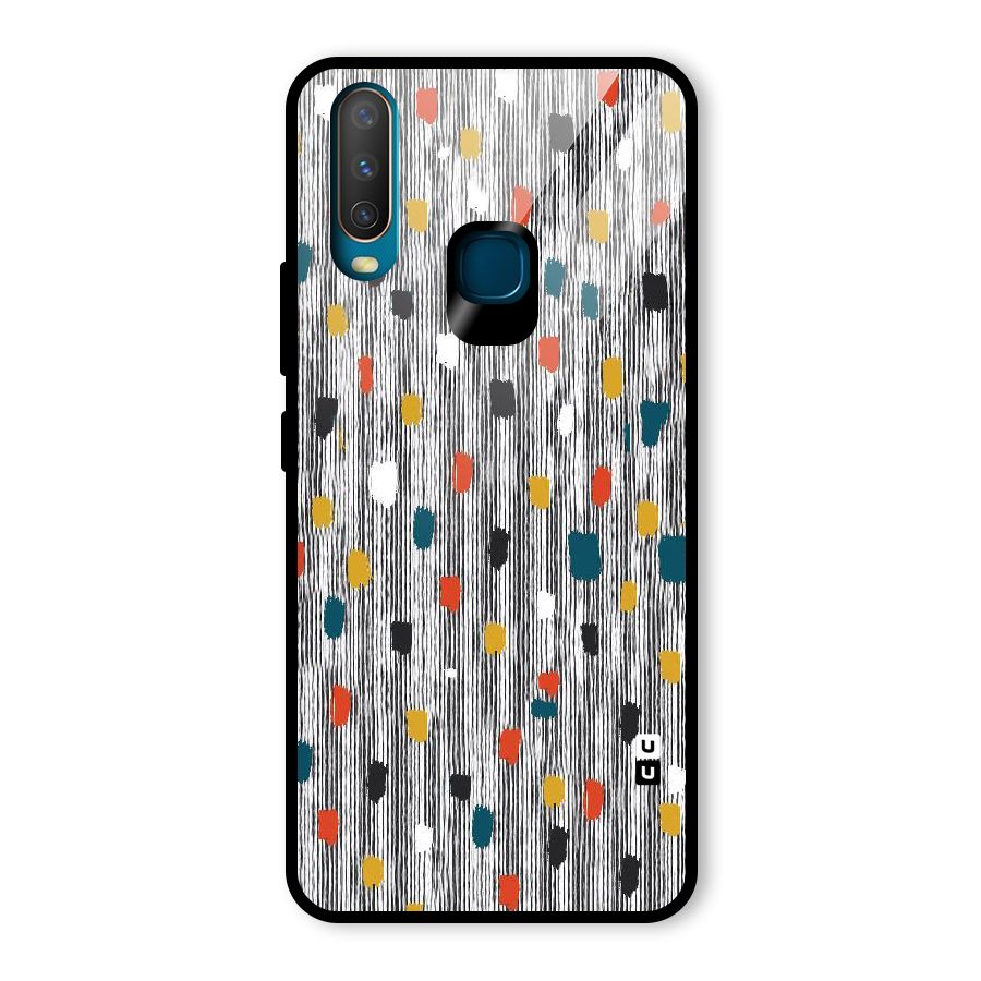 Single Paint Pattern Glass Back Case for Vivo Y17