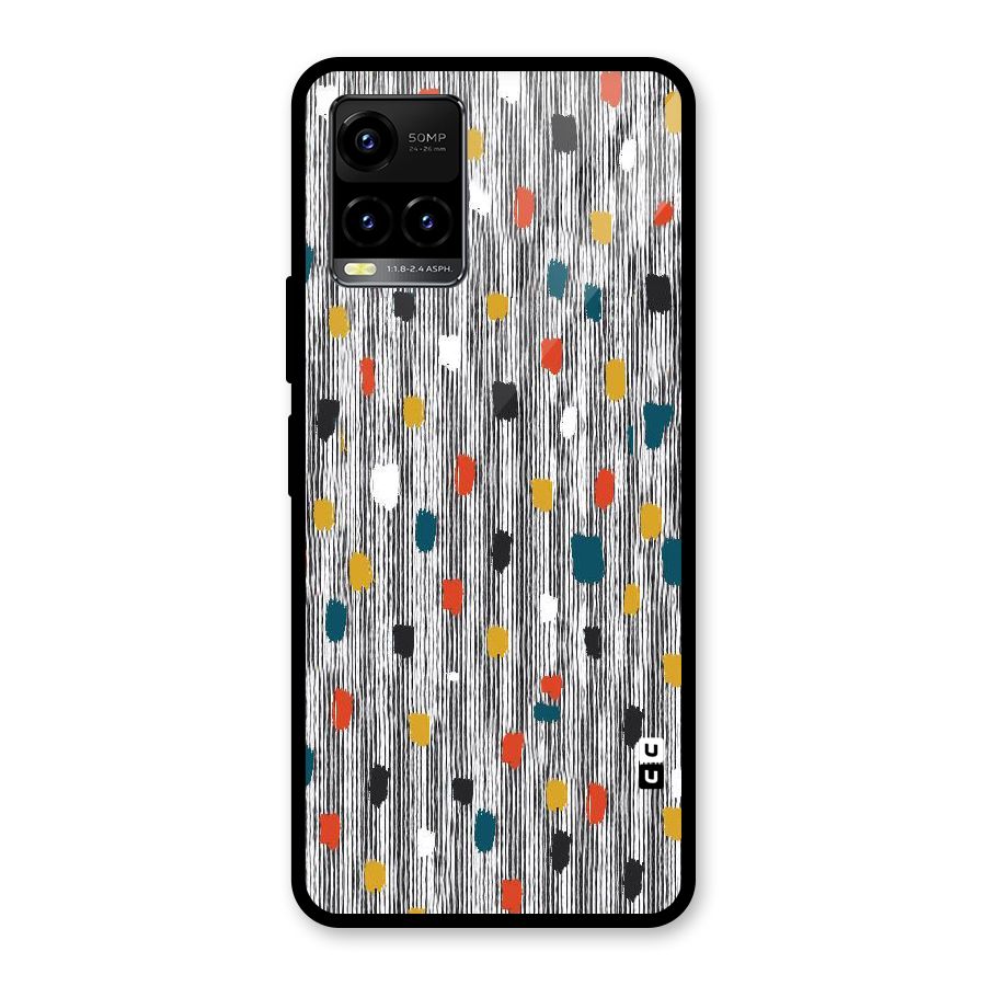 Single Paint Pattern Glass Back Case for Vivo Y21T