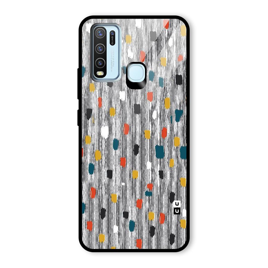 Single Paint Pattern Glass Back Case for Vivo Y50