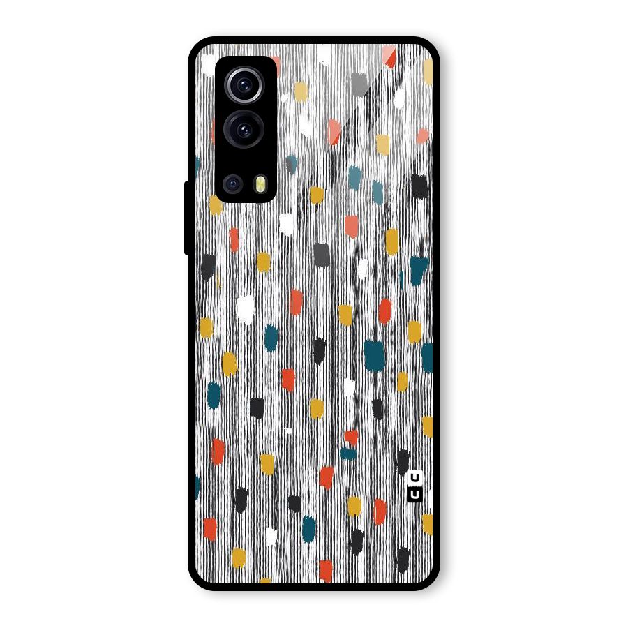 Single Paint Pattern Glass Back Case for Vivo iQOO Z3