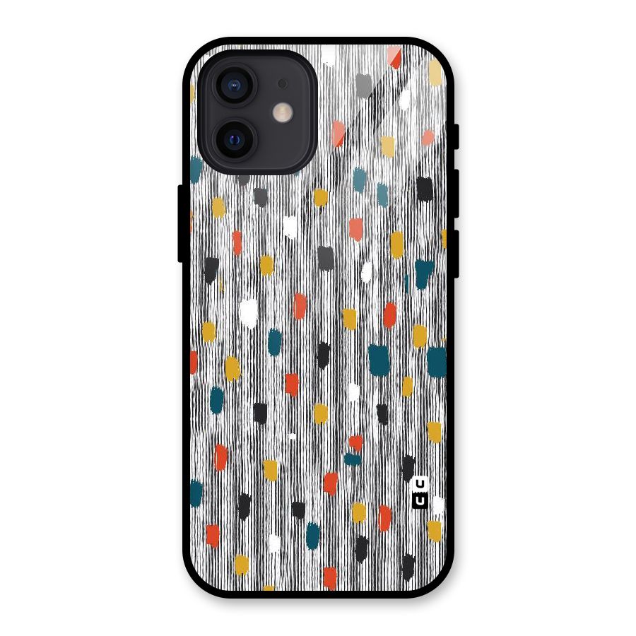Single Paint Pattern Glass Back Case for iPhone 12