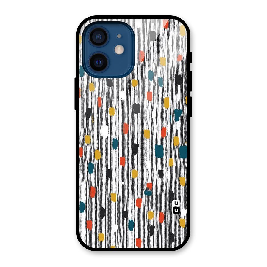 Single Paint Pattern Glass Back Case for iPhone 12 Mini