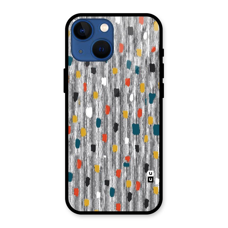 Single Paint Pattern Glass Back Case for iPhone 13 Mini