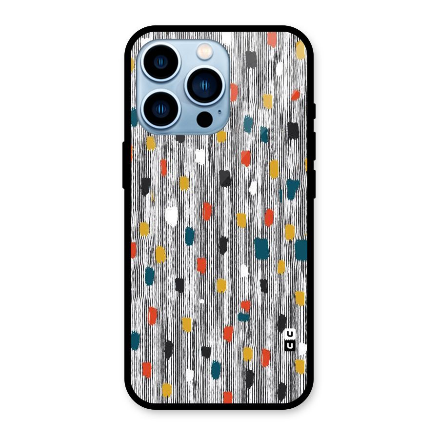 Single Paint Pattern Glass Back Case for iPhone 13 Pro