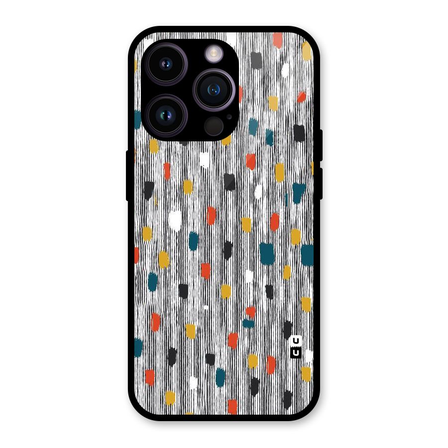 Single Paint Pattern Glass Back Case for iPhone 14 Pro