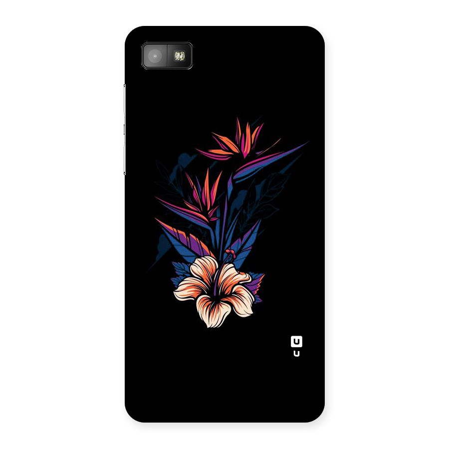 Single Painted Flower Back Case for Blackberry Z10