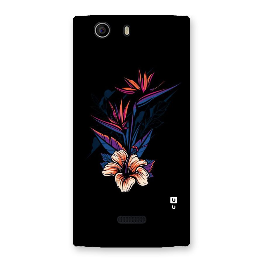 Single Painted Flower Back Case for Canvas Nitro 2 E311