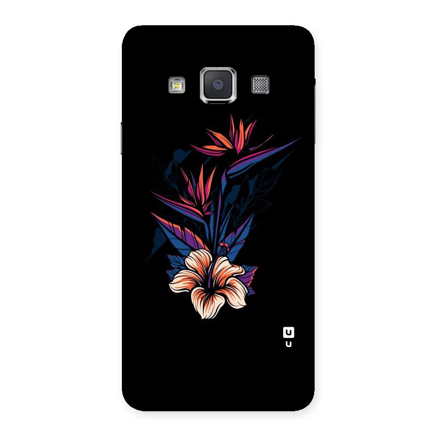 Single Painted Flower Back Case for Galaxy A3