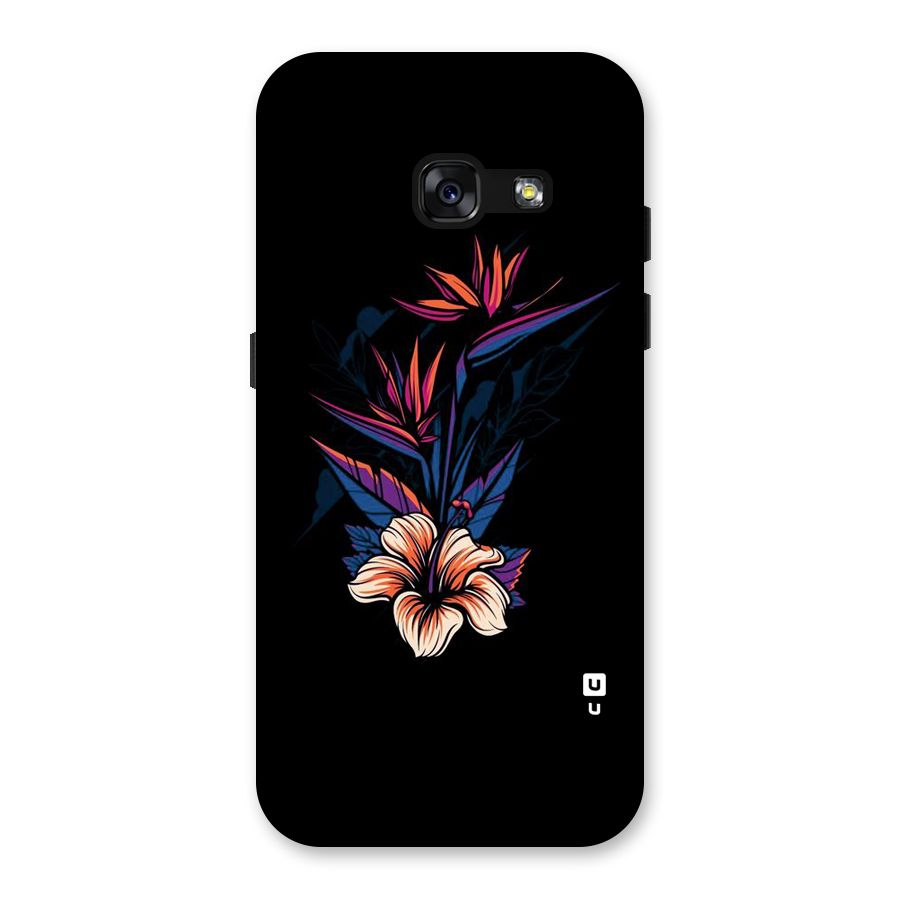 Single Painted Flower Back Case for Galaxy A3 (2017)