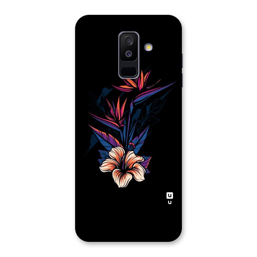Single Painted Flower Back Case for Galaxy A6 Plus