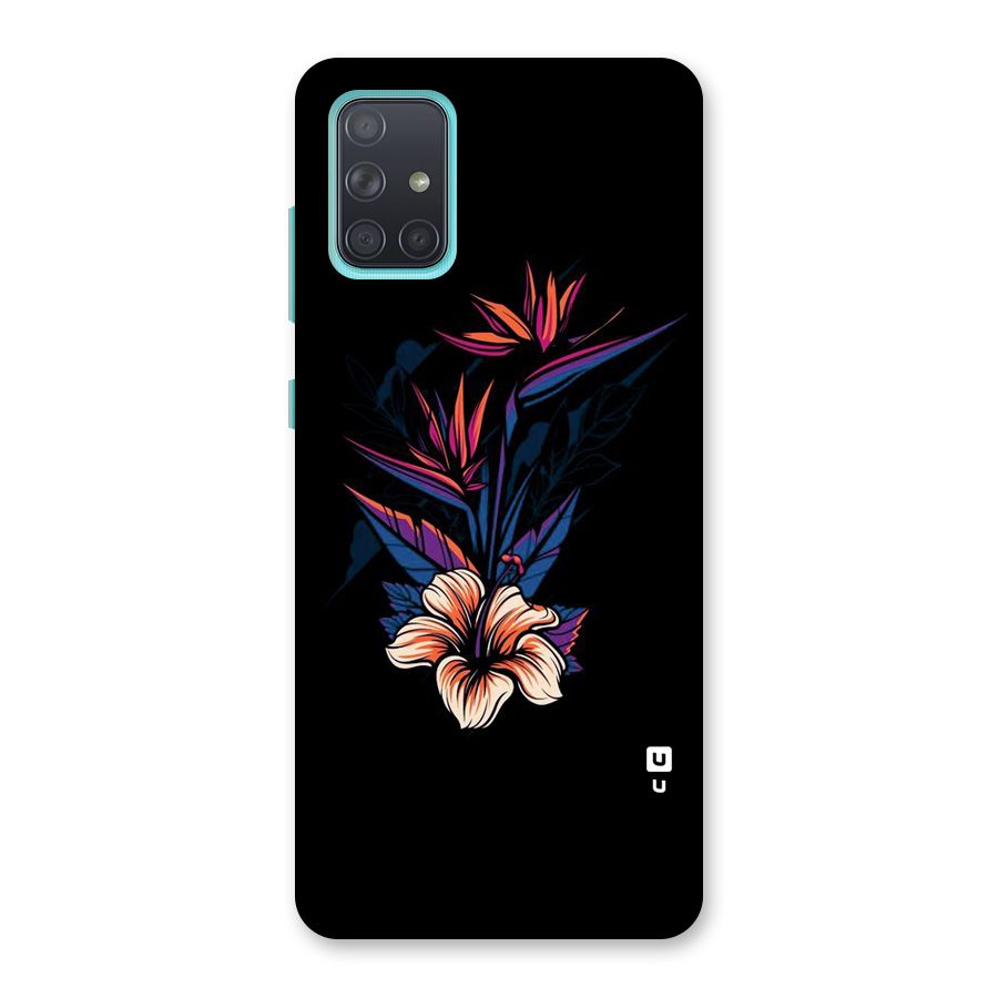 Single Painted Flower Back Case for Galaxy A71