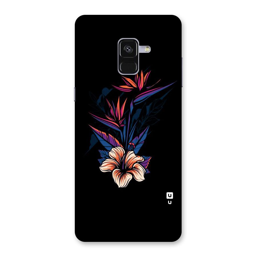 Single Painted Flower Back Case for Galaxy A8 Plus