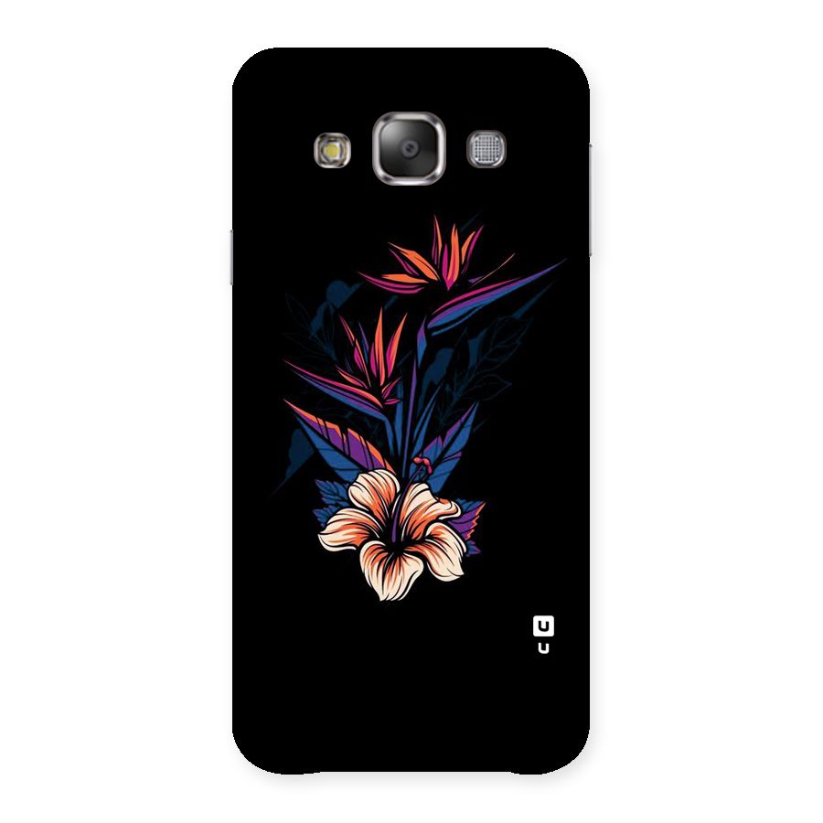 Single Painted Flower Back Case for Galaxy E7