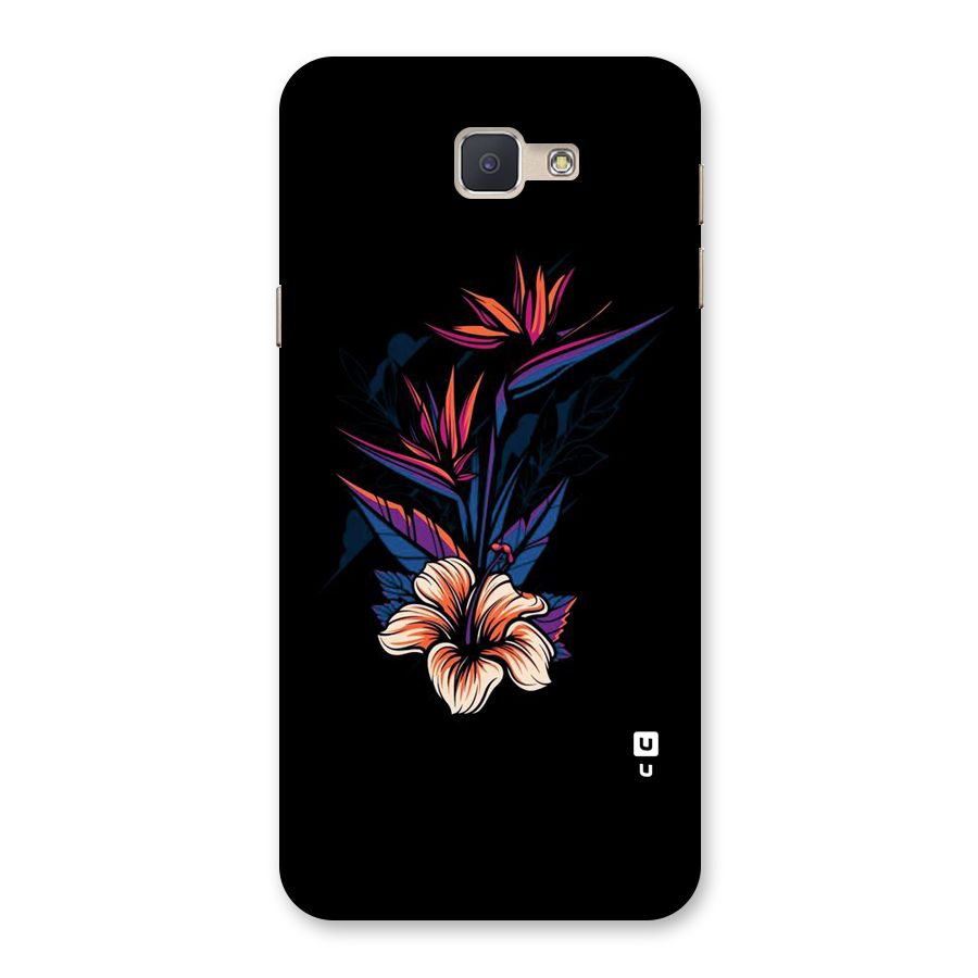 Single Painted Flower Back Case for Galaxy J5 Prime