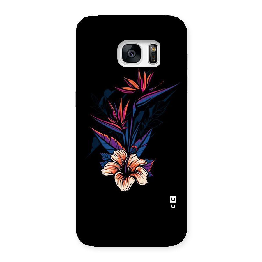 Single Painted Flower Back Case for Galaxy S7 Edge